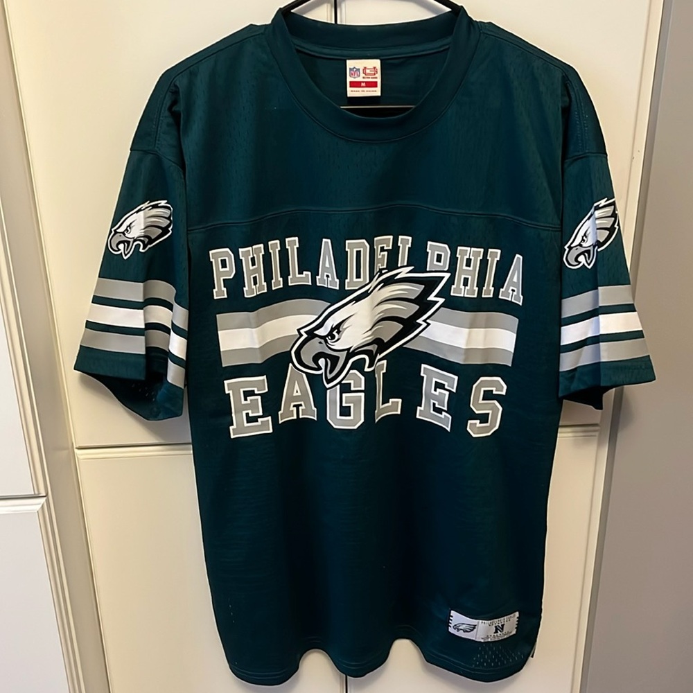 Philadelphia Eagles Team Logo Jersey Mens Size Medium M Midnight Green